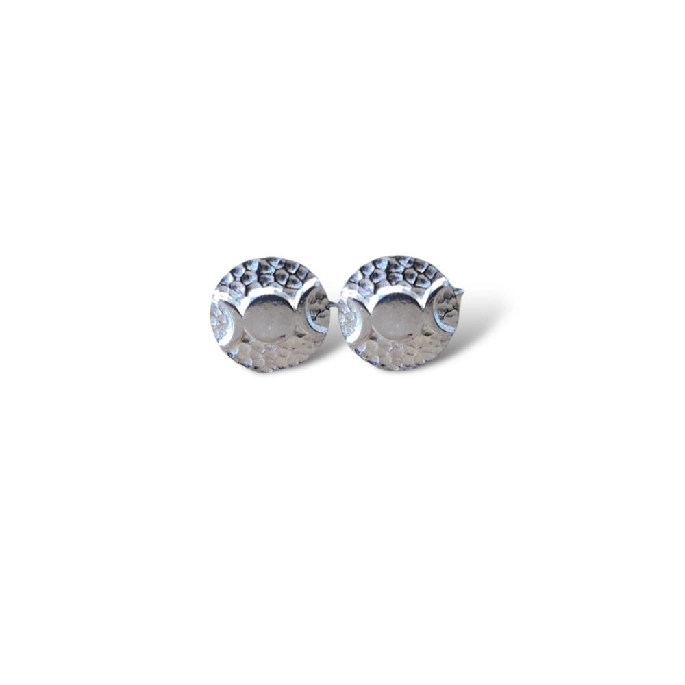 sterling silver Triple Moon earrings